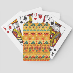 Baraja De Cartas Elementos tribales, versátil patrón transparente.