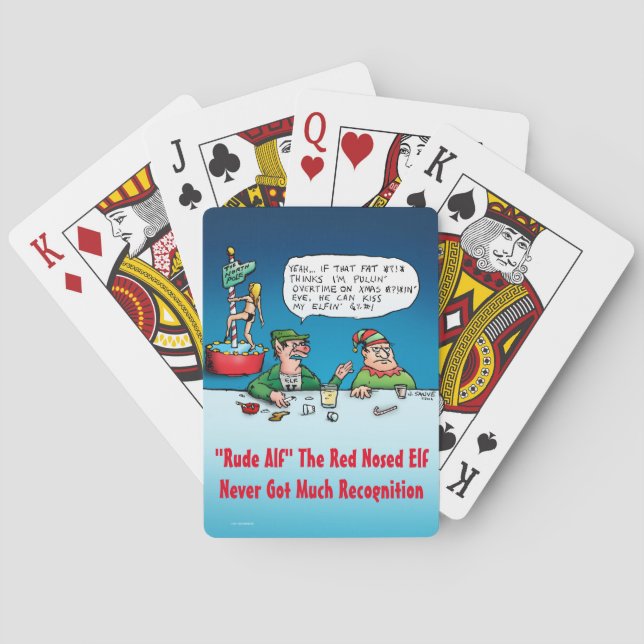 Baraja De Cartas Elf, Navidades divertidos de Rude Alf (Reverso)