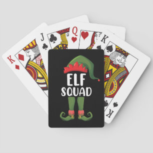Baraja De Cartas Elf Squad Funny Familiar Coincidiendo con Navidade
