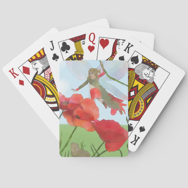 Baraja De Cartas Elfe mit Mohn  spielkarten (Reverso)