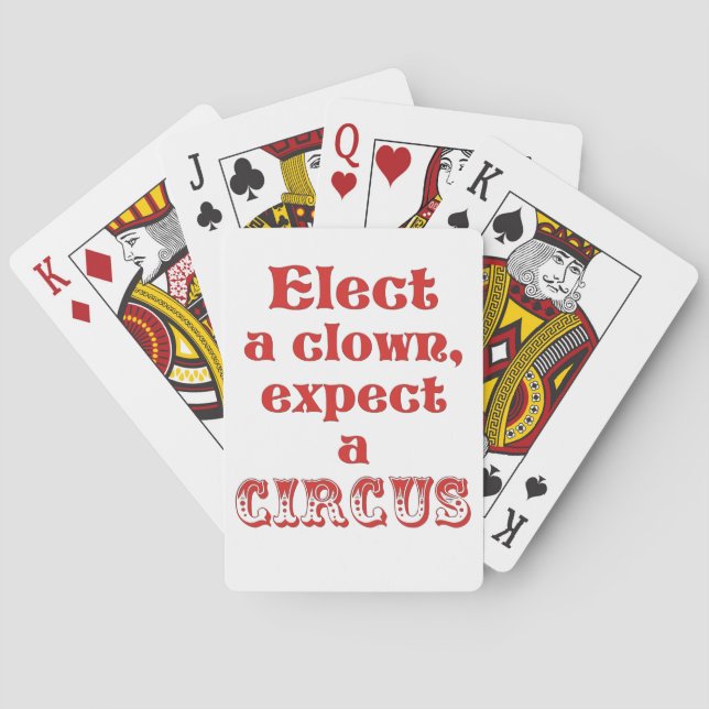 Baraja De Cartas Elige un payaso, ¡espera un circo! Divertido contr (Reverso)