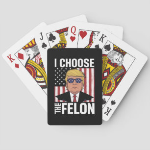 Baraja De Cartas Elijo al delincuente Trump 2024 Patriota Republica