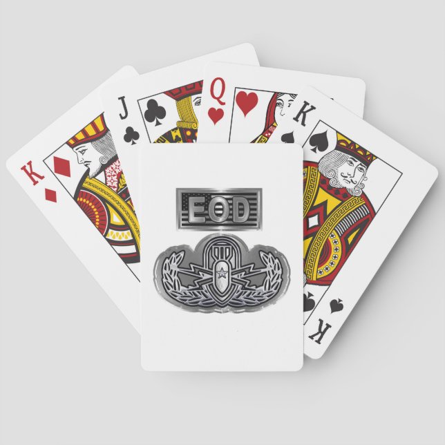Baraja De Cartas Eliminación de Artefactos Explosivos EOD (Reverso)