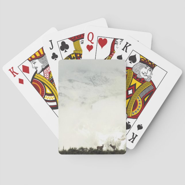 Baraja De Cartas Elk en el Parque Nacional de Grand Teton (Reverso)