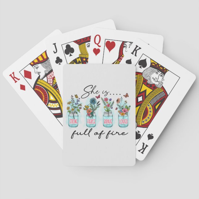 Baraja De Cartas Ella Está Llena De Fuego (Reverso)