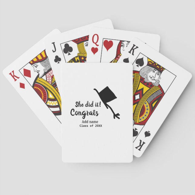 Baraja De Cartas Ella lo hizo felicita a los graduados por agregar  (Reverso)