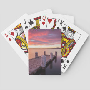 Baraja De Cartas Embarcadero en el lago Illawarra
