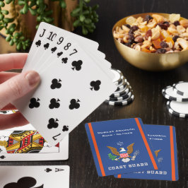 Baraja De Cartas Emblema de Defensa Americana - personaliza con nom