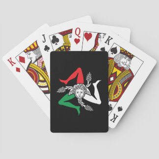 Baraja De Cartas Emblema de Medusa Trinacria Siciliana Tema Italian