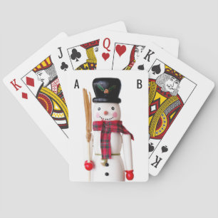 Baraja De Cartas Embustero De Snowman Personalizado (Agregar Inicia