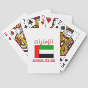 Baraja De Cartas Emirates EAU Bandera الإمارات Árabe e Inglés Genia