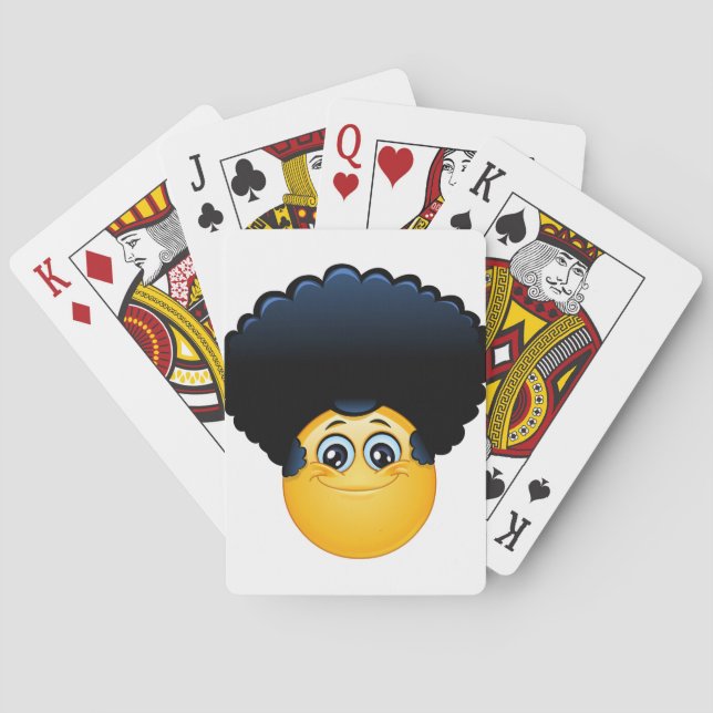 Baraja De Cartas emoji afro (Reverso)