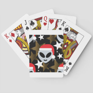 Baraja De Cartas emoji alienígena de santa