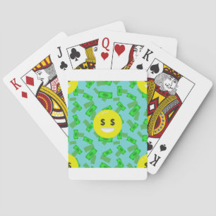 Baraja De Cartas emoji con ojos de dinero