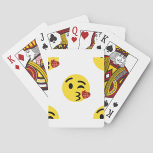 Baraja De Cartas emoji de beso purpurina