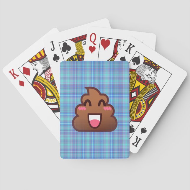 Baraja De Cartas emoji de caca de plaid (Reverso)