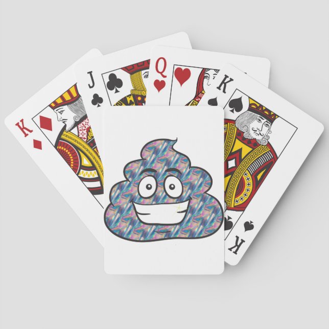 Baraja De Cartas emoji de caca holográfica (Reverso)