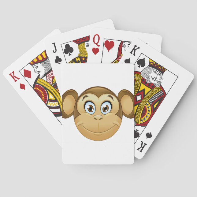 Baraja De Cartas emoji de mono (Reverso)