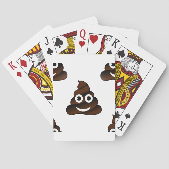 Baraja De Cartas emoji de poop divertida (Reverso)