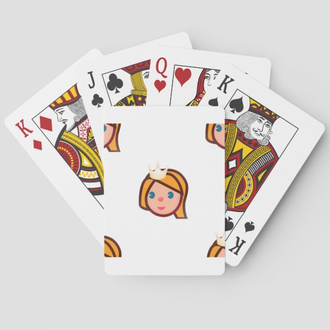 Baraja De Cartas emoji de princesa (Reverso)