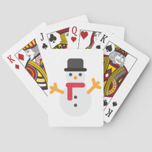 Baraja De Cartas emoji de snowman de los navidades