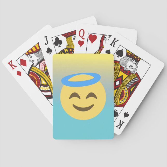 Baraja De Cartas Emoji del ángel (Reverso)