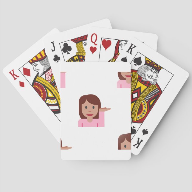 Baraja De Cartas emoji femenina (Reverso)