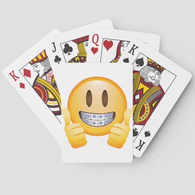Baraja De Cartas Emoji Geeky de los apoyos (Reverso)