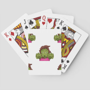 Baraja De Cartas emoji mujer zombie