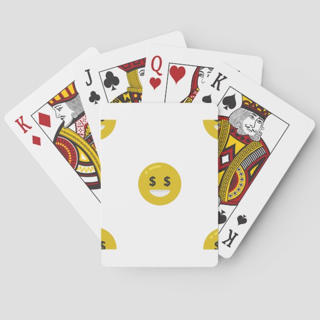 Baraja De Cartas emoji ocular de dinero (Reverso)