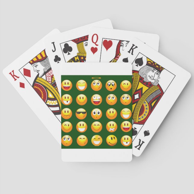 Baraja De Cartas emoji verde oscuro (Reverso)