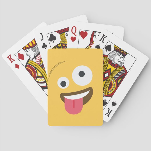 Baraja De Cartas Emoji Zany Face (Reverso)