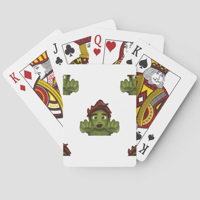 Baraja De Cartas emoji zombie man (Reverso)