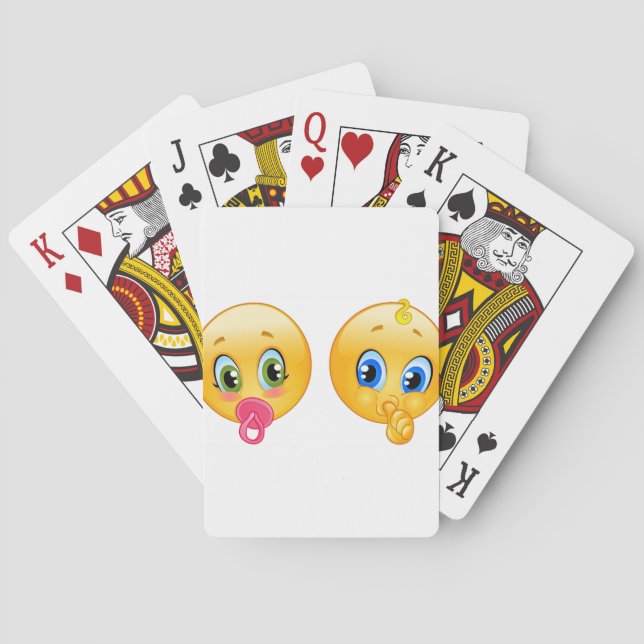 Baraja De Cartas emojis de bebé (Reverso)