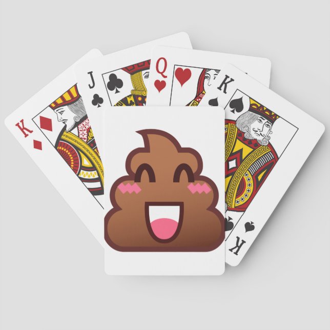 Baraja De Cartas emojis de poop kawaii (Reverso)