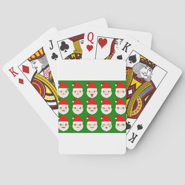 Baraja De Cartas emoticonos de santa emoji (Reverso)
