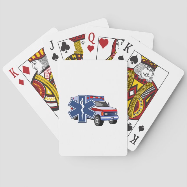 Baraja De Cartas EMS Ambulancia (Reverso)