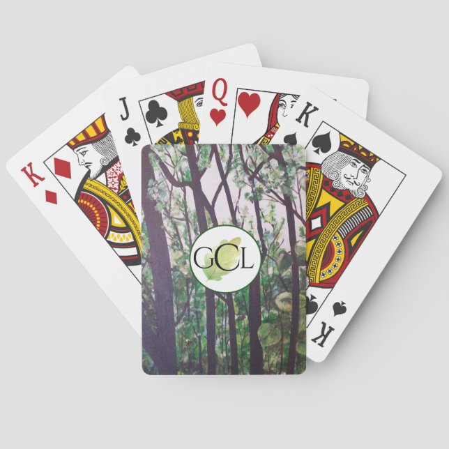 Baraja De Cartas En El Bosque (Reverso)