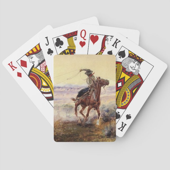 Baraja De Cartas “En el estanque” de Charles M Russell (Reverso)