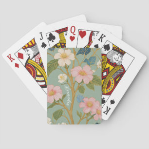 Baraja De Cartas En flor de flores: Rama Pastel con flores rosas