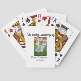 Baraja De Cartas En la memoria amorosa de add name memorial keepsak