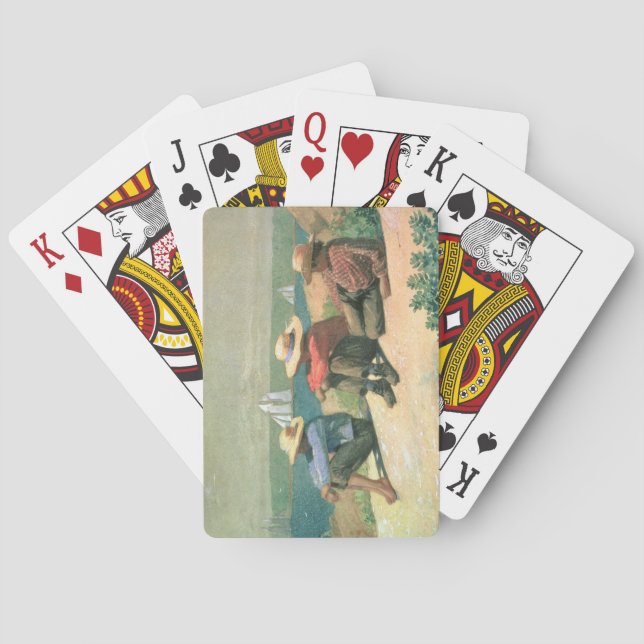 Baraja De Cartas En la playa, 1875 (w/c) (Reverso)