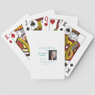 Baraja De Cartas En memoria amorosa de nombre recuerdo funeral