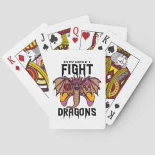 Baraja De Cartas En mi mundo lucho contra los dragones