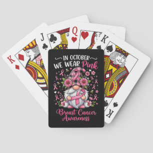 Baraja De Cartas en octubre usamos rosa Conciencia del Cáncer de Ma