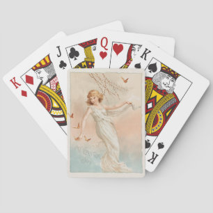 Baraja De Cartas "En Pascua Alegría" - Impresión Vintage, L. Prang 