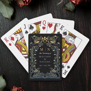 Baraja De Cartas Encantado Favor de la Boda de Raven Gótico