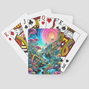 Baraja De Cartas Encantado Paisaje Psicodélico