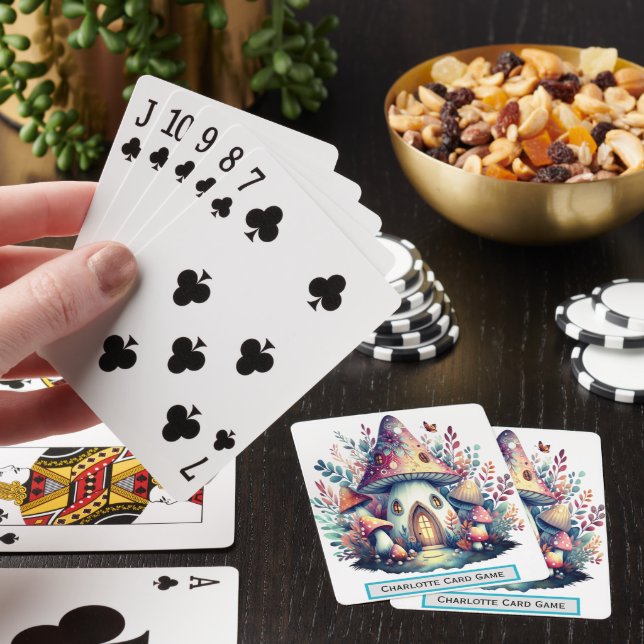 Baraja De Cartas Encantador Mushroom Home Monograma Go Fish Game (In Situ)