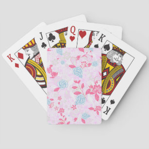 Baraja De Cartas Encantador patrón floral de colores pastel